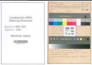 Entnazifizierung Agnes Nienhaus , geb. 02.12.1898 ()
