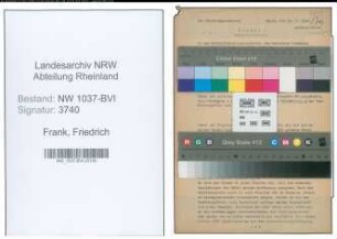 Entnazifizierung Friedrich Frank , geb. 27.04.1897 (Kaufmann)