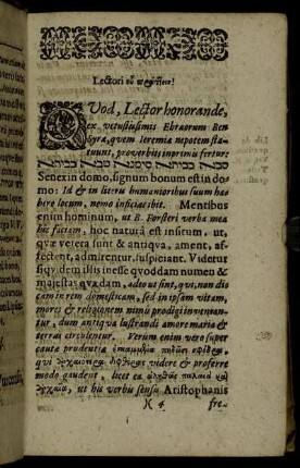 Præfatio Autoris Ad Lectorem.