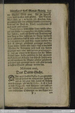 Miserere mei. Das Darm-Gicht