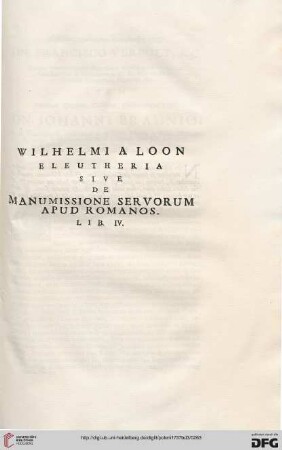 De manumissione Servorum apud Romanos