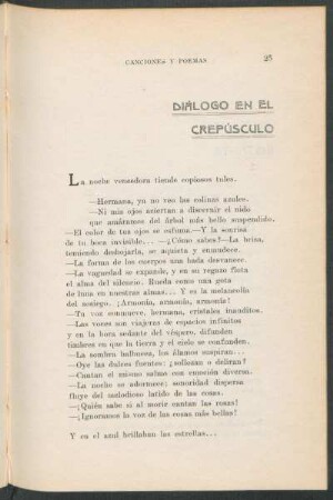 Diálogo en el crepúsculo