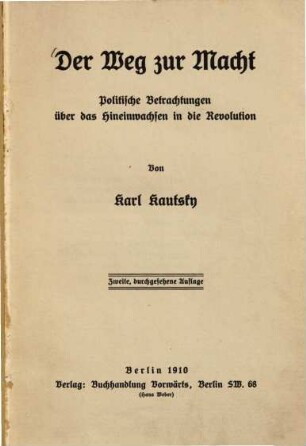 Der Weg zur Macht