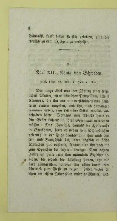 2. Karl XII., Koenig von Schweden