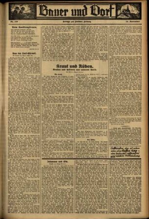 Zweite Ausgabe vom Freitag, den 24. November 1933.