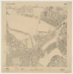 8 : [Dresden Friedrichstadt, Löbtau, Altstadt II, Altstadt I, Cotta, Gorbitz, Naußlitz], 1938 : 8 : [Dresden Friedrichstadt, Löbtau, Altstadt II, Altstadt I, Cotta, Gorbitz, Naußlitz]. - 9. Aufl. - 1:5 000. - [Dresden] : Stadtvermessungsamt , 1938. - 1 Kt. : einfarb.