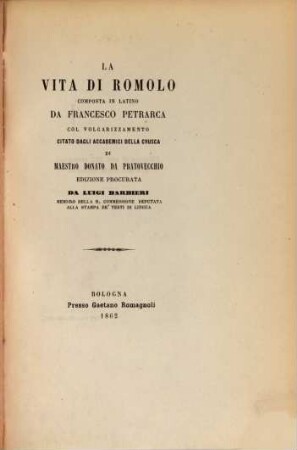 La vita di Romolo