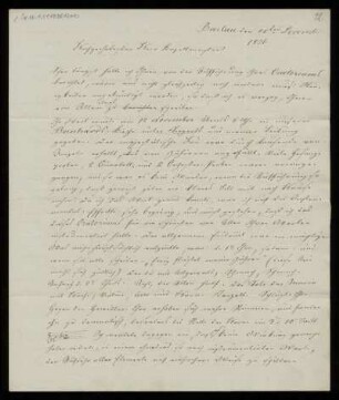 Brief von Adolf Friedrich Hesse an Louis Spohr