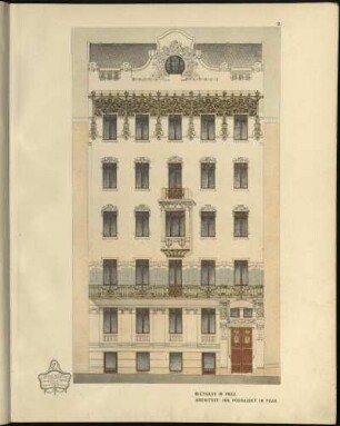 Miethaus in Prag. Architekt: Jos. Podhajský in Prag.