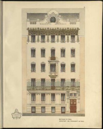 Miethaus in Prag. Architekt: Jos. Podhajský in Prag.
