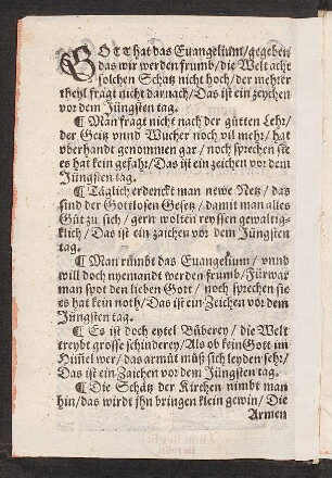 Gott hat das Euangelium/ gegeben || das wir werden frumb/