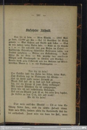 Fünfzehnter Abschnitt