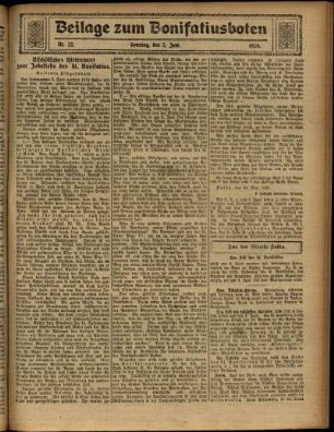 Zweite Ausgabe vom Sonntag, den 02. Juni 1929.