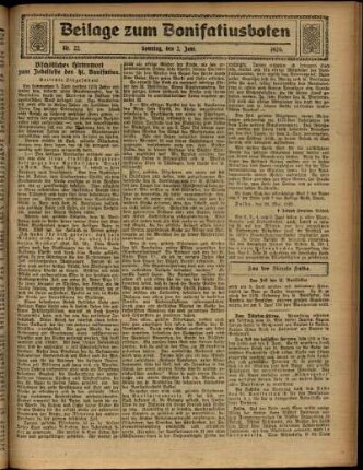 Zweite Ausgabe vom Sonntag, den 02. Juni 1929.