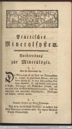Vorbereitung zur Mineralogie