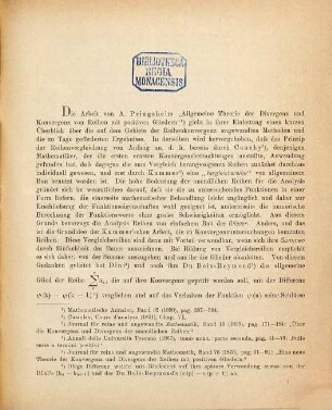 Eine Theorie der Konvergenz unendlicher Reihen