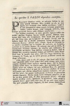 Ex operibus S. Paulini deperditis excerpta