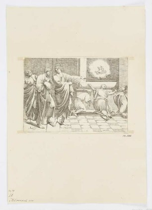 Erscheinung des heiligen Didacus von Alcalà, Blatt 15 aus: Annibale Carracci, "Vita di San Diego, Dipinta nella Cappella di Saint Giacomo de Spagnuoli in Roma", Rom 1646