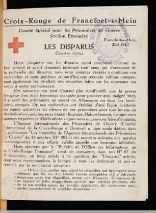 Les disparus - Deuxième edition