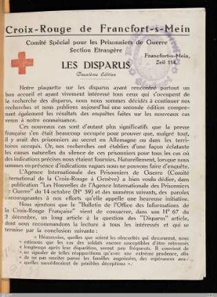 Les disparus - Deuxième edition