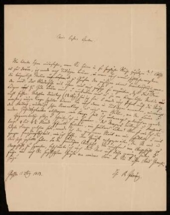 Nr. 2: Brief von Rudolf von Jhering an Carl Friedrich Wilhelm von Gerber, Gießen, 15.8.1853