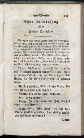 Achte Unterredung ueber Jesus Christus