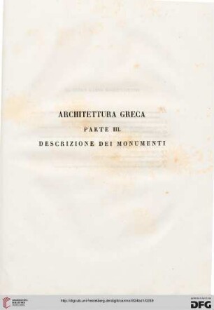 Parte III: Descrizione dei monumenti