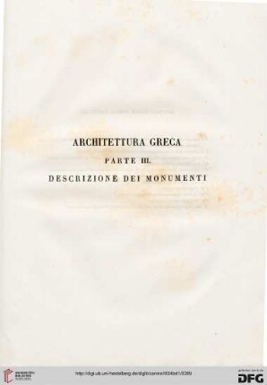 Parte III: Descrizione dei monumenti