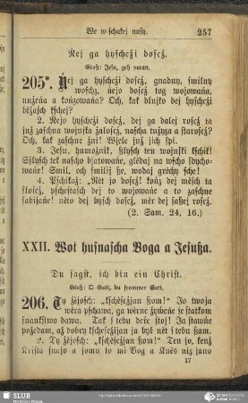 XXII. Wot husnascha Boga a Jesußa