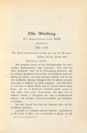 Memoiren des Fürsten Talleyrand, 5