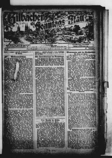 Titelseite einer Zeitung