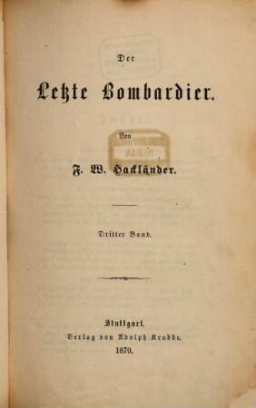 Der Letzte Bombardier, 3