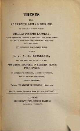 Theses. 1870/71, Fac. Juris