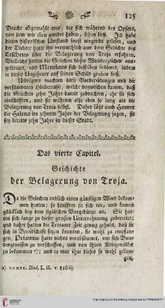 Cas vierte Capitel: Geschichte der Belagerung Trojas