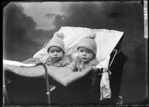 Zwillinge im Kinderwagen