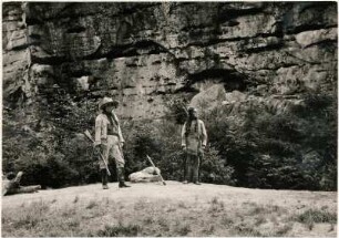 Felsenbühne Rathen. "Der Schatz im Silbersee" von Karl May. Aufführung 1941 oder 1942 (1940: Wild-West-Spiele nach Karl May mit "Schatz im Silbersee" und "Ölprinz" mit dem Zirkus Sarrasani)