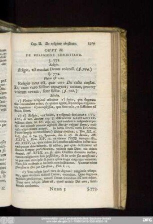 Caput II. De Religione Christiana.