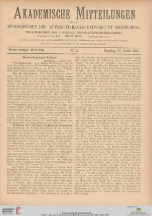 Nr. 12 (20. Januar 1900)