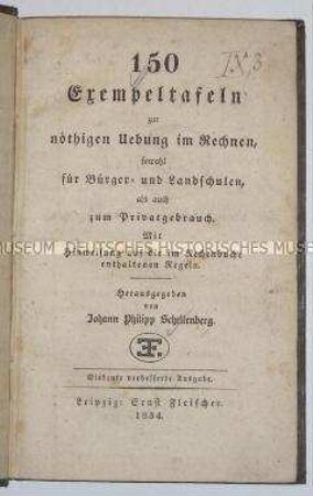 Mathematikübungsbuch für Schüler mit zahlreichen Rechentafeln