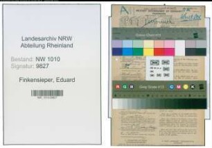 Entnazifizierung Eduard Finkensieper , geb. 08.07.1895 (Postassistent)