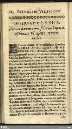 Observatio LXXIIX. Icterus flavus cum scirrho hepatis, asthmate & ascite tympanitico