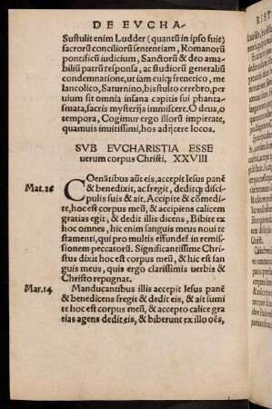 II6v-KK4r, Sub Eucharistia esse verum corpus Christi. XXVIII.