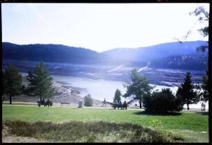 Schluchsee: der leere Schluchsee, Anlage mit Leerseeblick