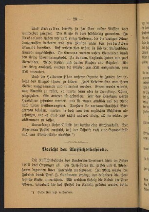 28-30, Bericht der Aufsichtsbehörde