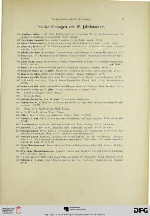Handzeichnungen des 18. Jahrhunderts (Nr. 636-704)