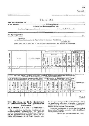 Überweisung der Schüler (Schülerinnen) an landwirtschaftlichen und gartenbaulichen Berufsschulen : [Amtliche Erlasse] ; [Amtlicher Teil]