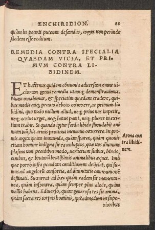 Remedia Contra Specialia Quaedam Vicia, Et Primum Contra Libidinem.