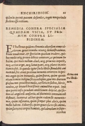 Remedia Contra Specialia Quaedam Vicia, Et Primum Contra Libidinem.