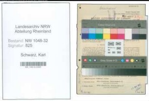 Entnazifizierung Karl Schwarz , geb. 12.02.1890 (Stadtbeamter)