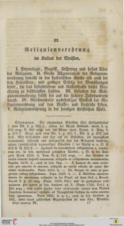 22. Reliquienverehrung im Kultus der Christen